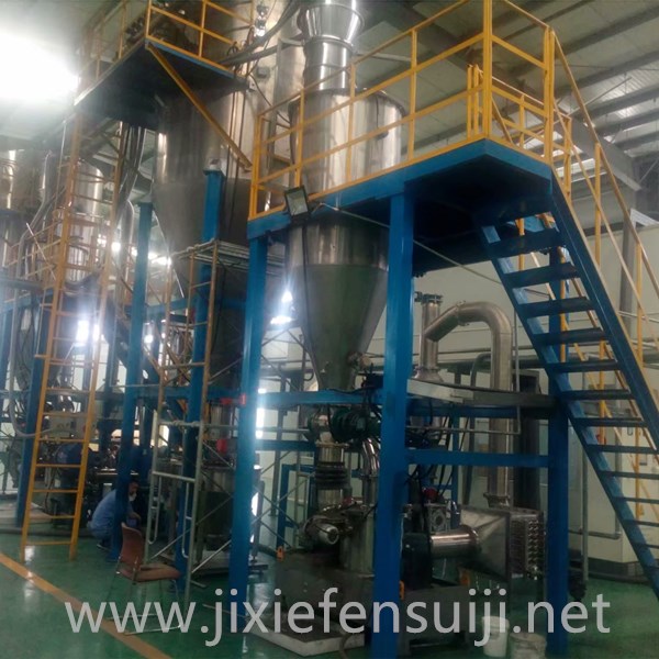 深圳某新材料工廠磷酸鐵鋰八套超細機械粉碎機生產線